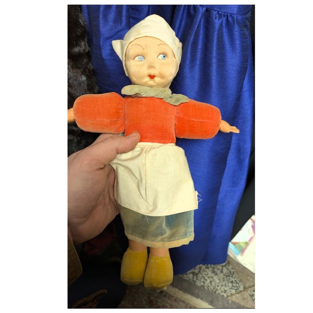 Norah Welling Doll Vintage Cloth Made in England Folk Dutch Outfit